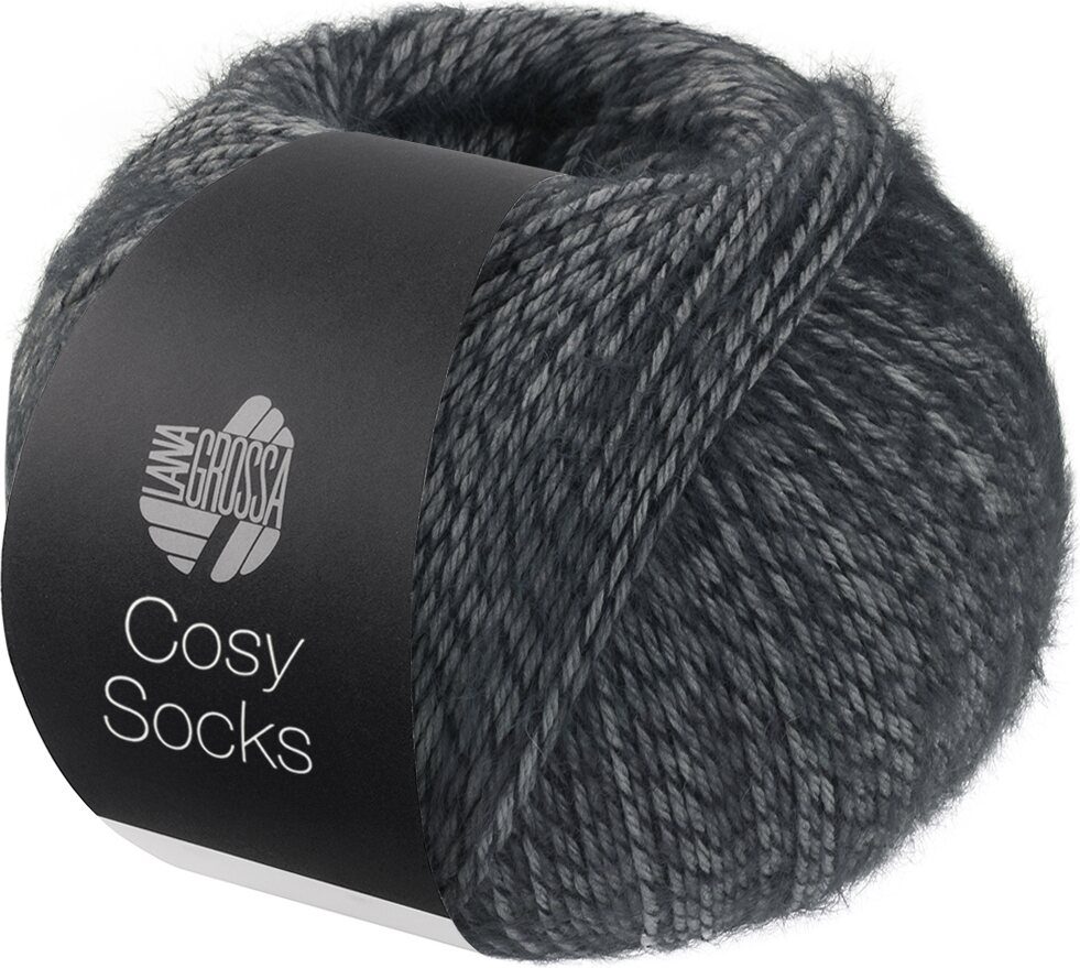 Lana Grossa Cosy Socks 07 tummanharmaa