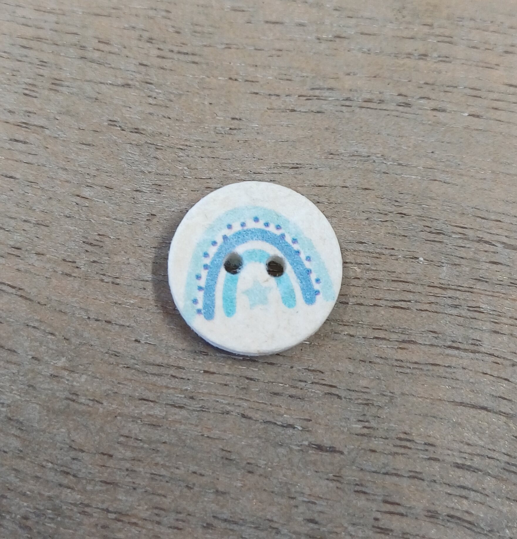 Union Knopf Sateenkaarinappi Vaalean sininen