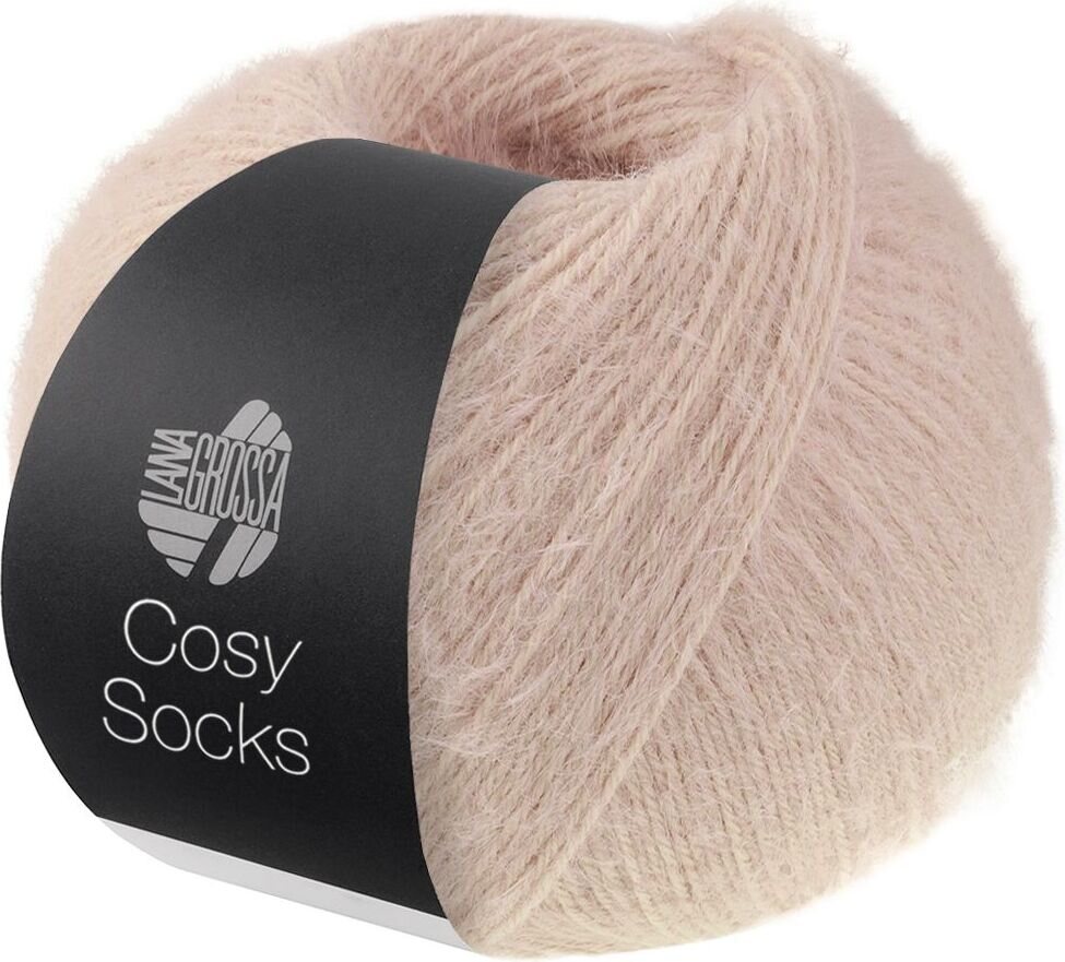 Lana Grossa Cosy Socks 09 puuteriroosa/ -beige
