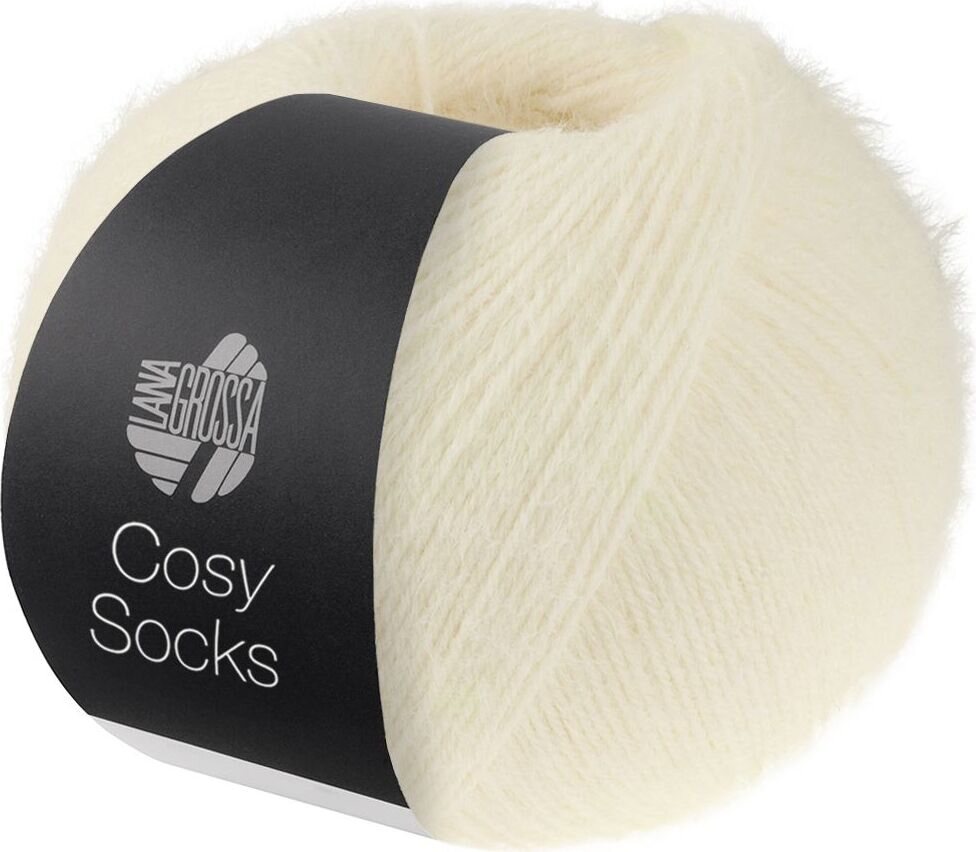 Lana Grossa Cosy Socks 010 valkoinen