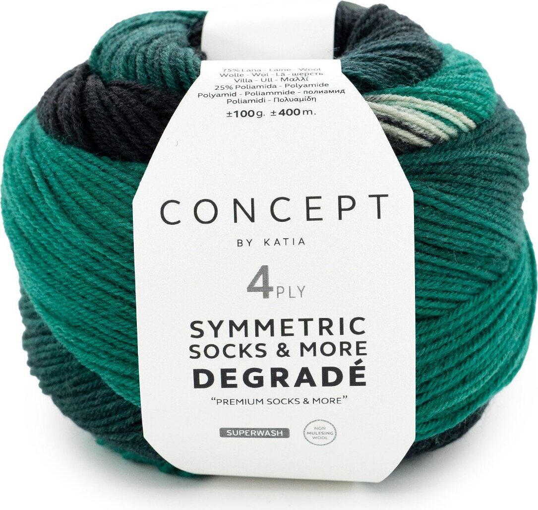 Concept by Katia Degradé Symmetric Socks & More 55 vihreä-musta