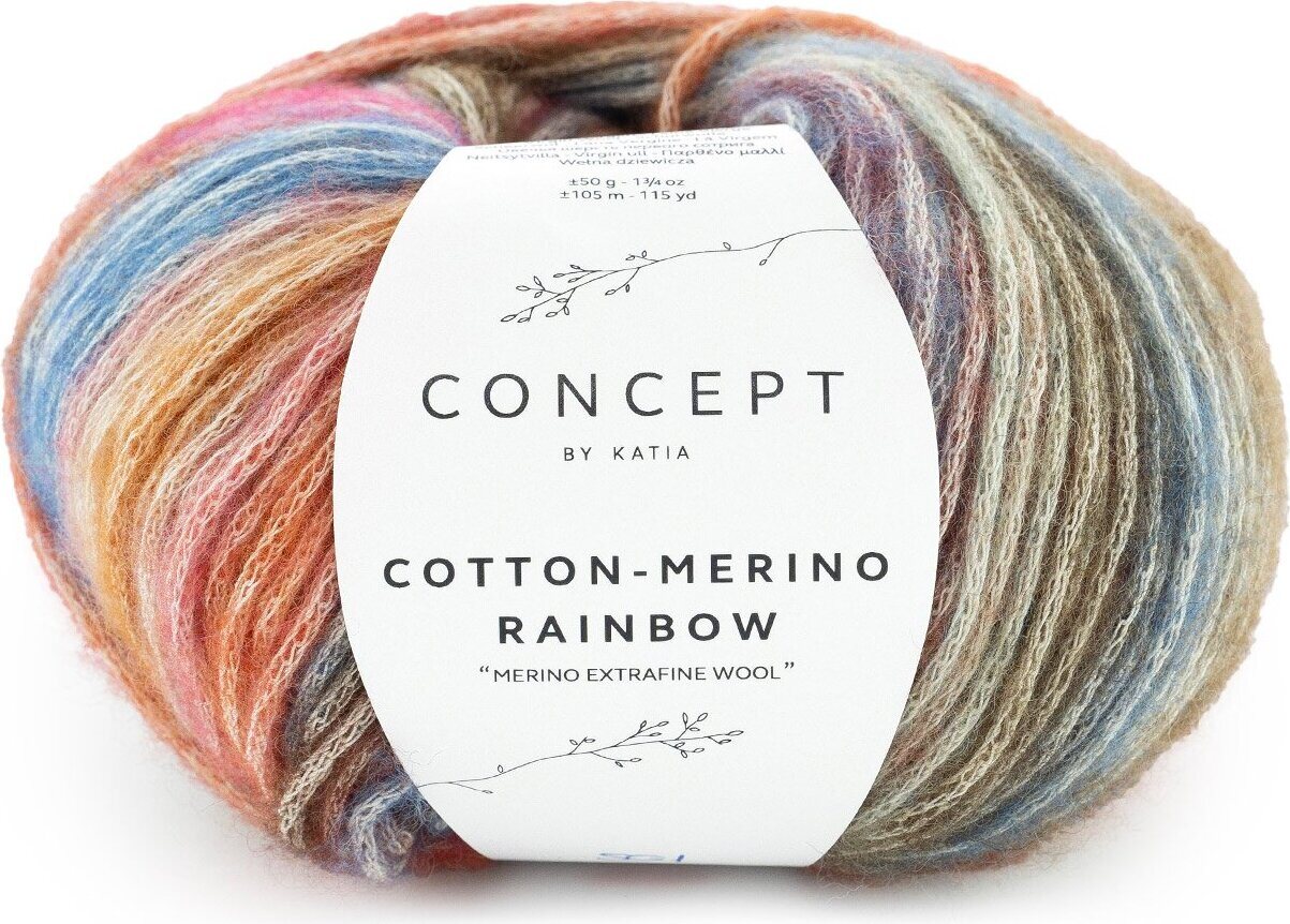Concept by Katia Cotton-Merino Rainbow 501 Brown-Rose-Blue