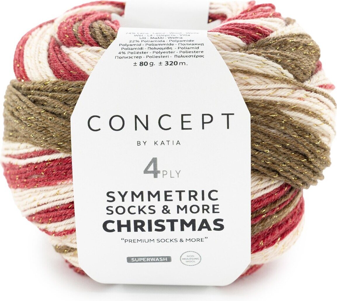 Concept by Katia Symmetric S&M Christmas 200 beige-white-red