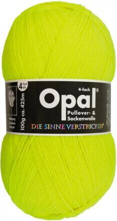 Opal 4-säikeinen sukkalanka 2012 neon keltainen