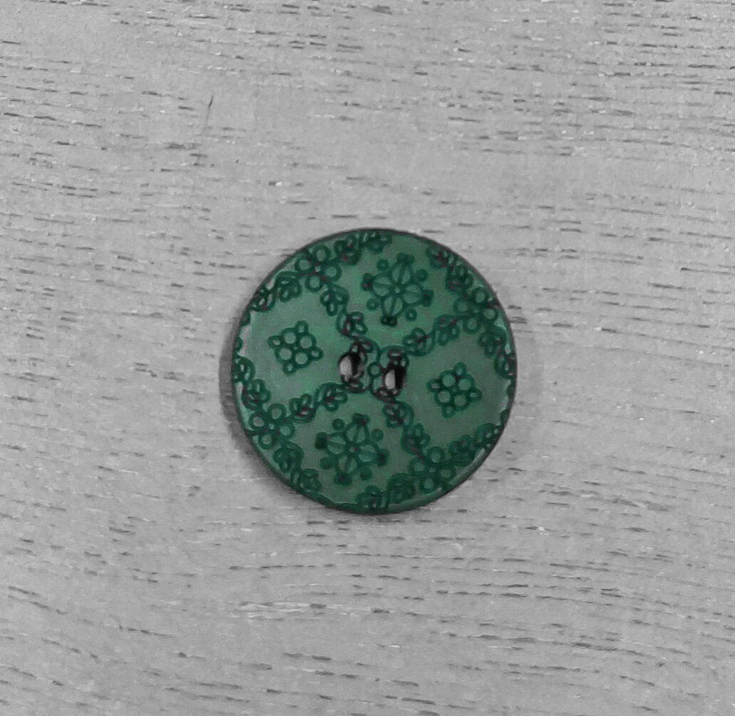 Koristeellinen nappi, 20 mm Tummanvihreä