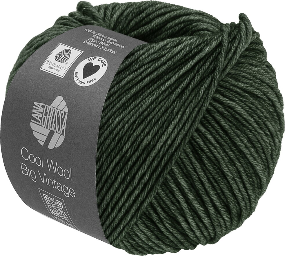 Lana Grossa Cool Wool Big Vintage 7197 tummanvihreä