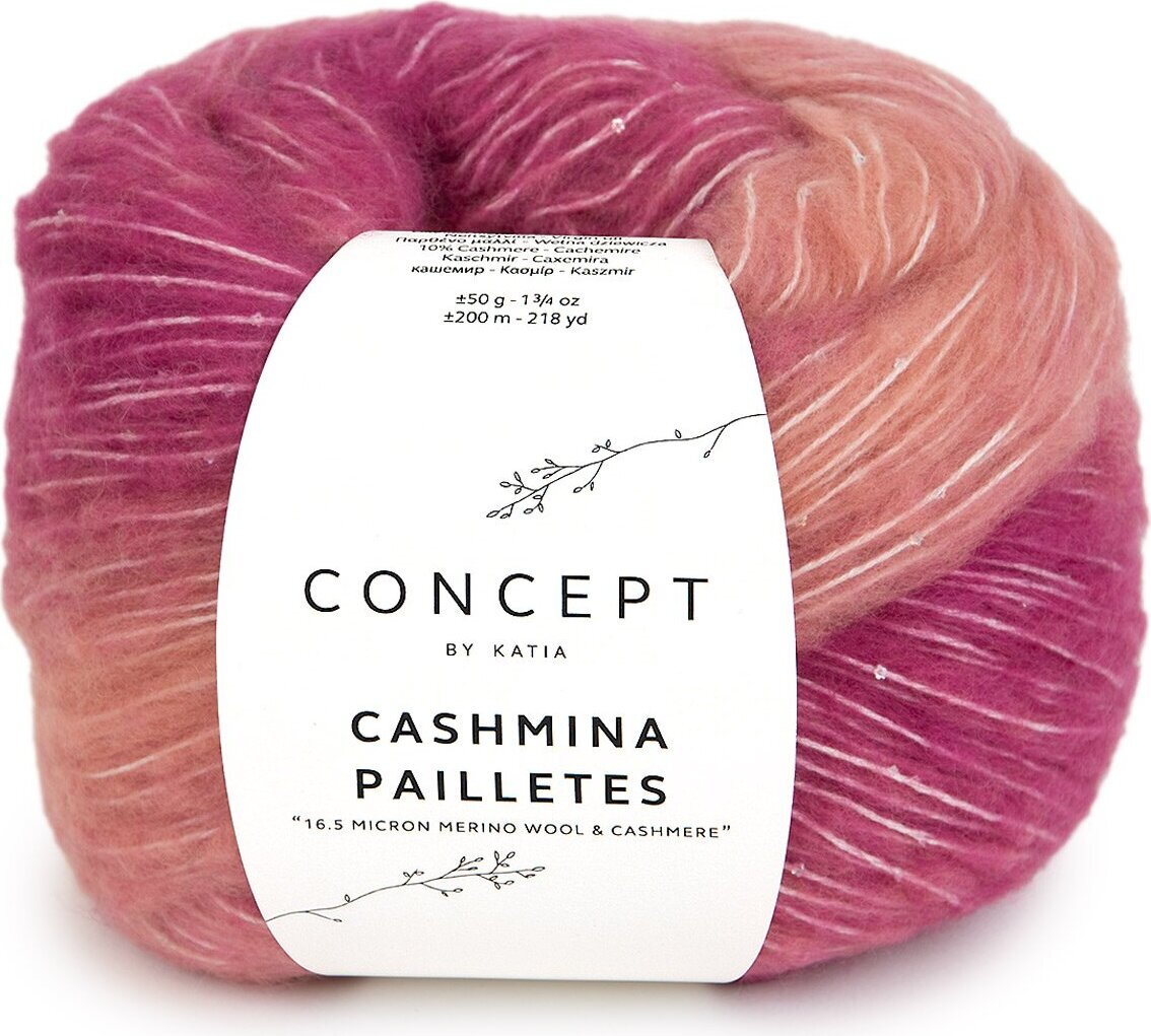 Concept by Katia Cashmina pailletes 102 rose-blackberry