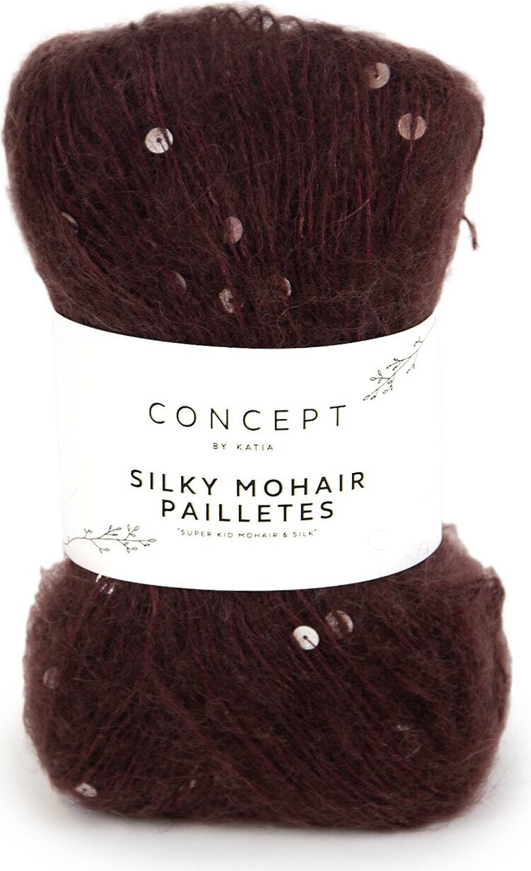 Concept by Katia Silky mohair pailletes 210 wine