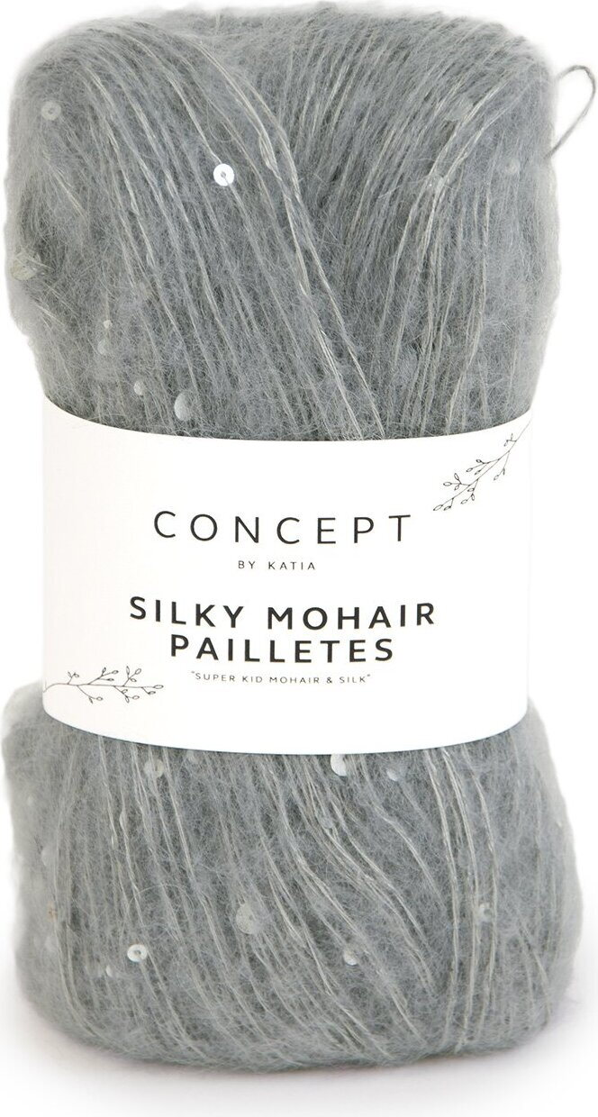Concept by Katia Silky mohair pailletes 201 grey