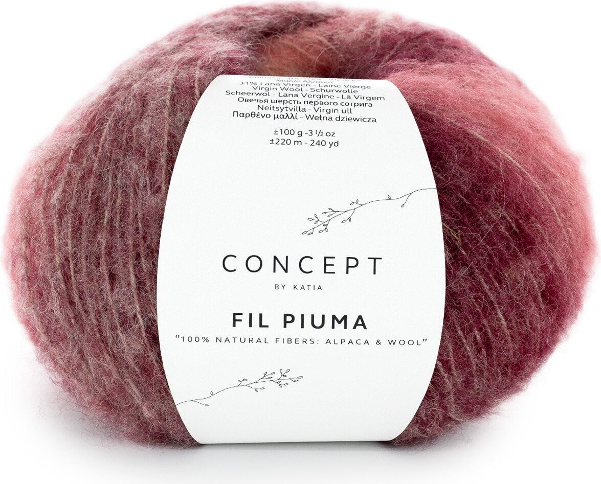 Concept by Katia Fil Piuma 304 burgundy red-orange