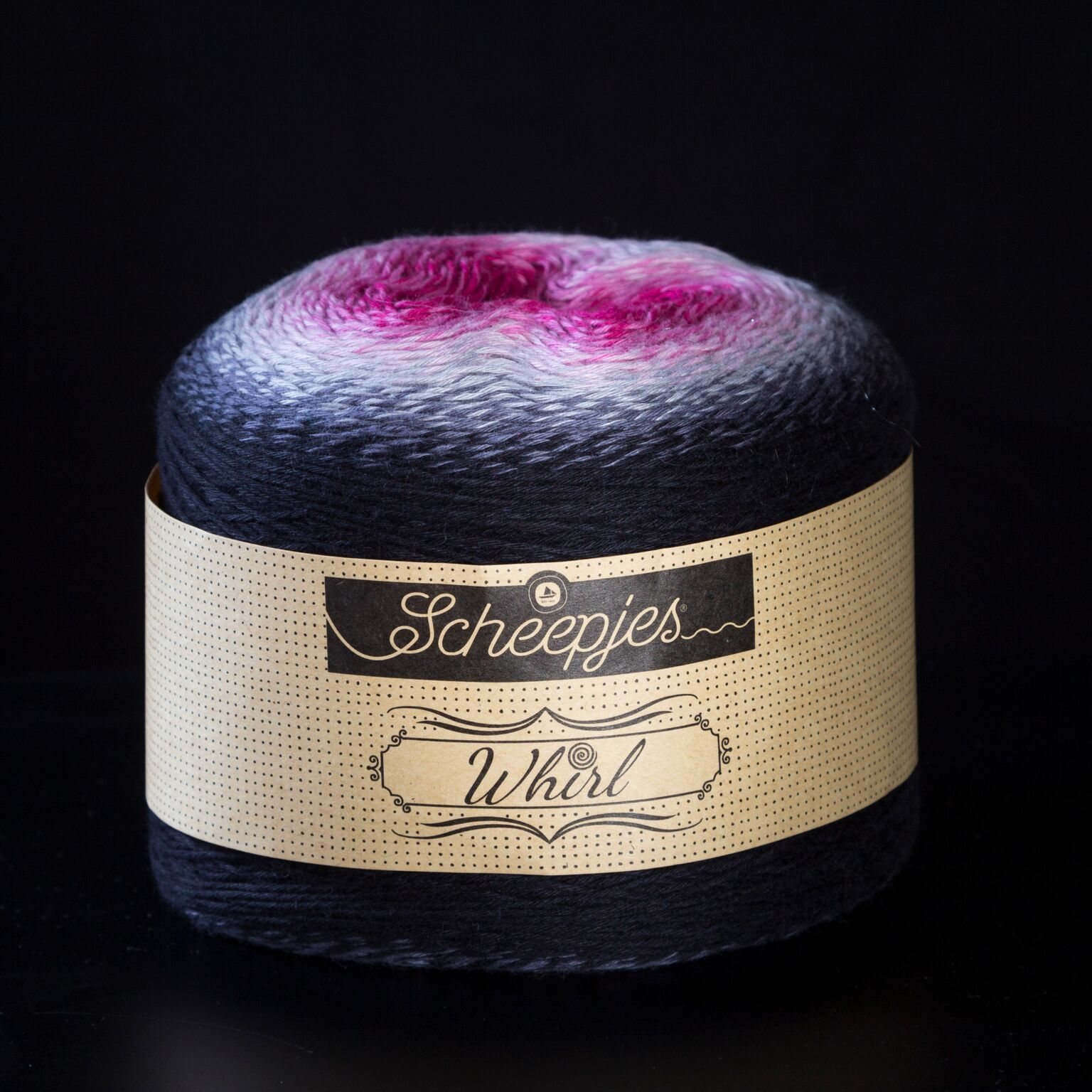 Scheepjes Whirl 788 Night Time Bubbles mustavalkoipinkit