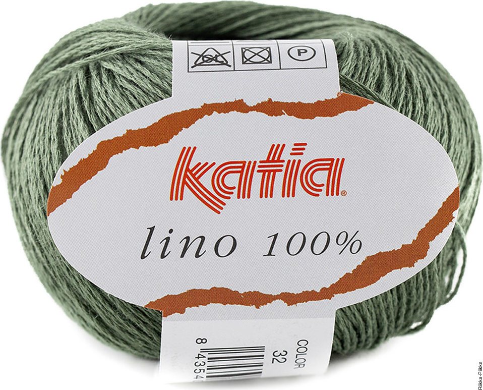 Katia Lino 100% 32 oliivinvihreä