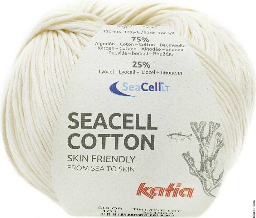 Katia Seacell Cotton 101 luonnonvalkoinen