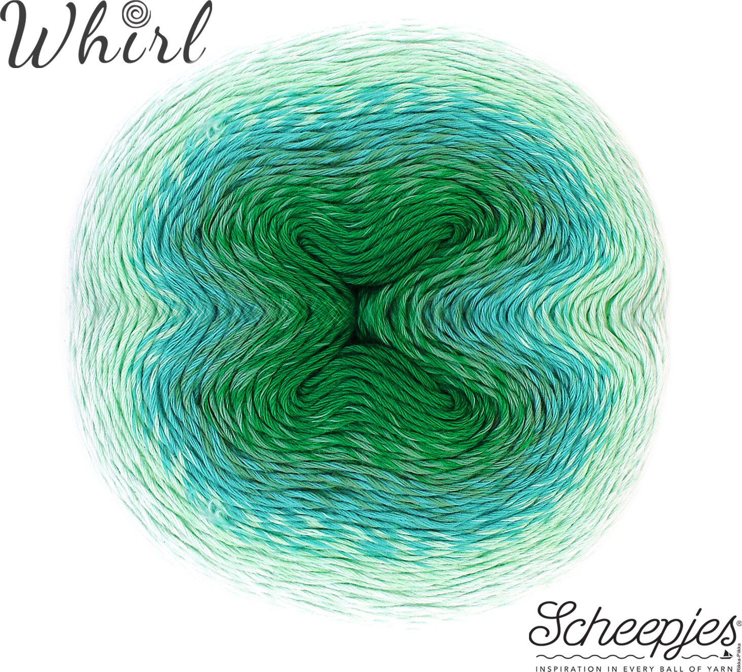 Scheepjes Whirl 775 Peppermint Patty Cake vihreätturkoosit