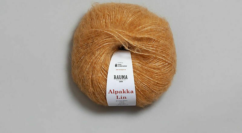 Rauma Garn Alpakka Lin 1384 sinappi