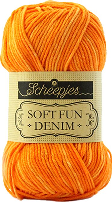 Scheepjes Softfun Aquarel ja Denim 519 oranssi