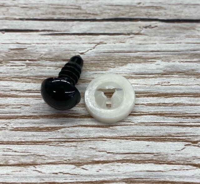 Silmä- ja nenänapit Turvanappi musta 10mm