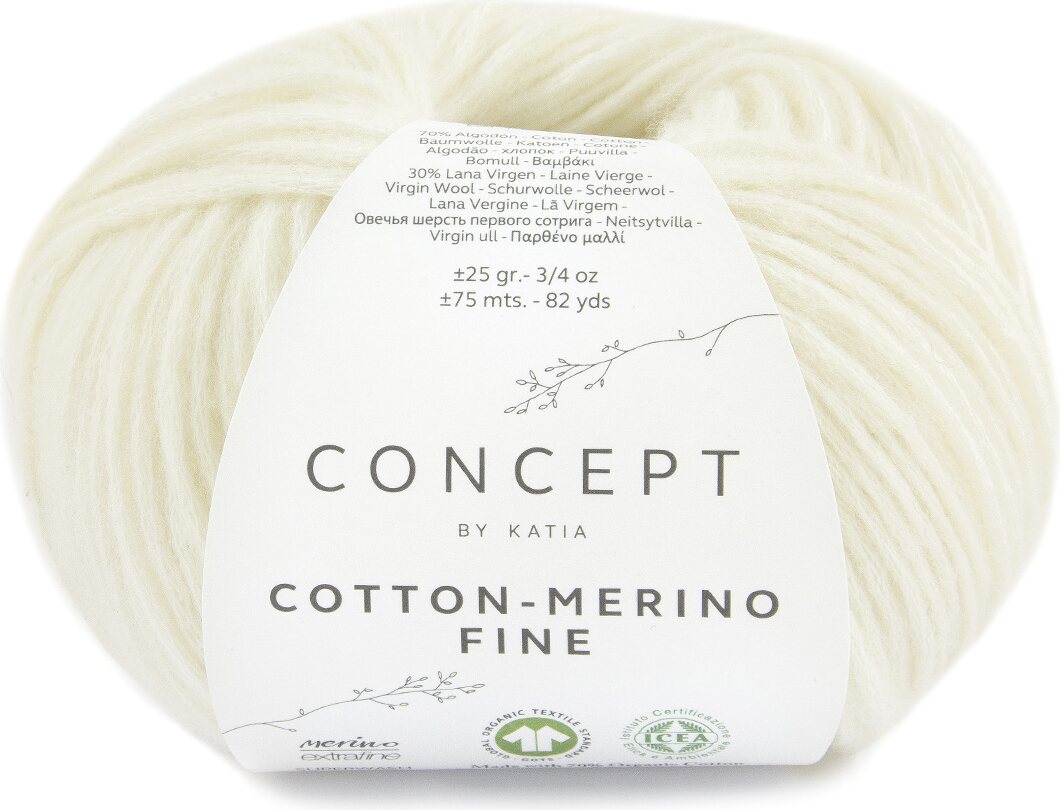 Katia Cotton-Merino Fine 080 valkoinen
