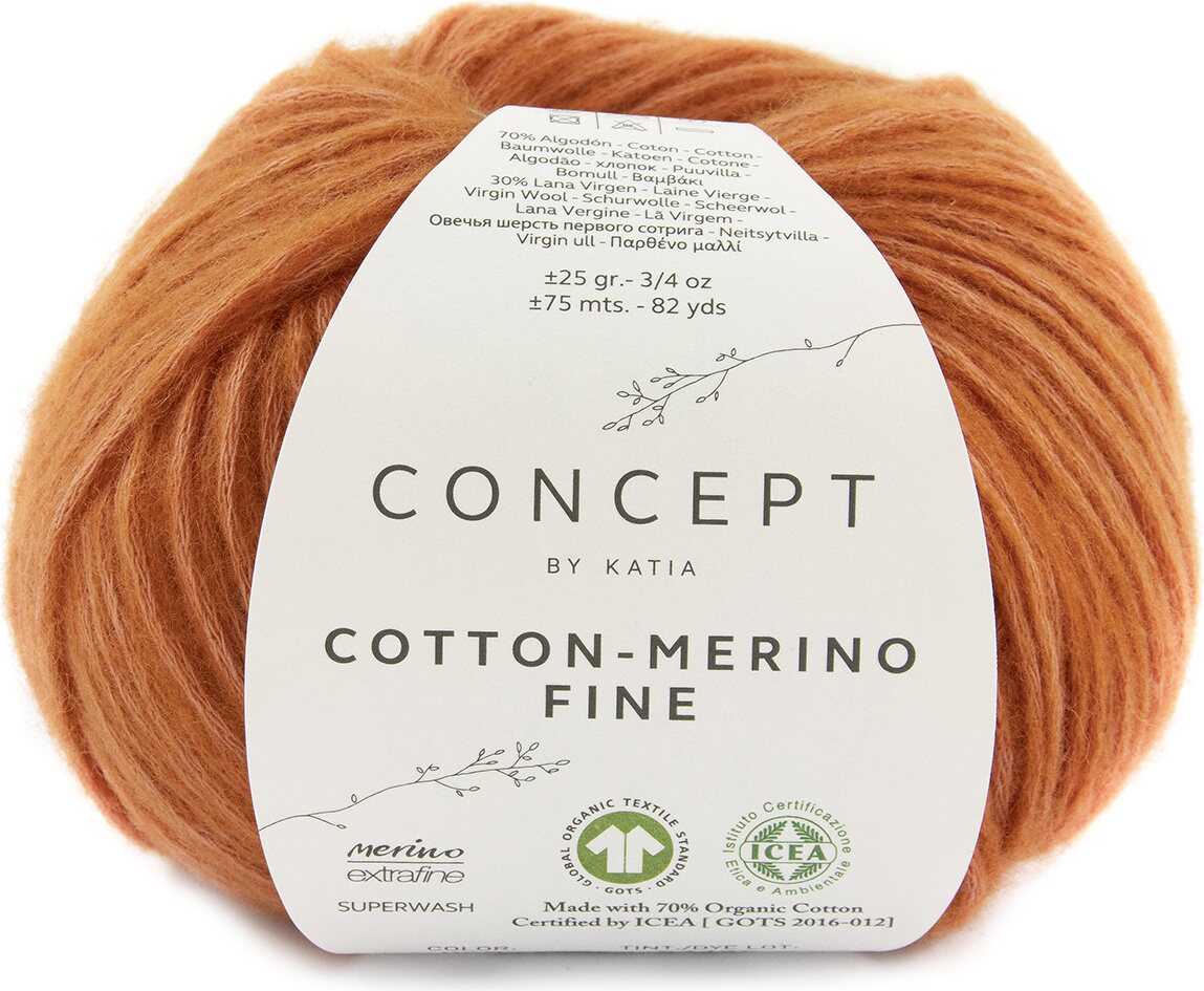 Katia Cotton-Merino Fine 090 oranssi