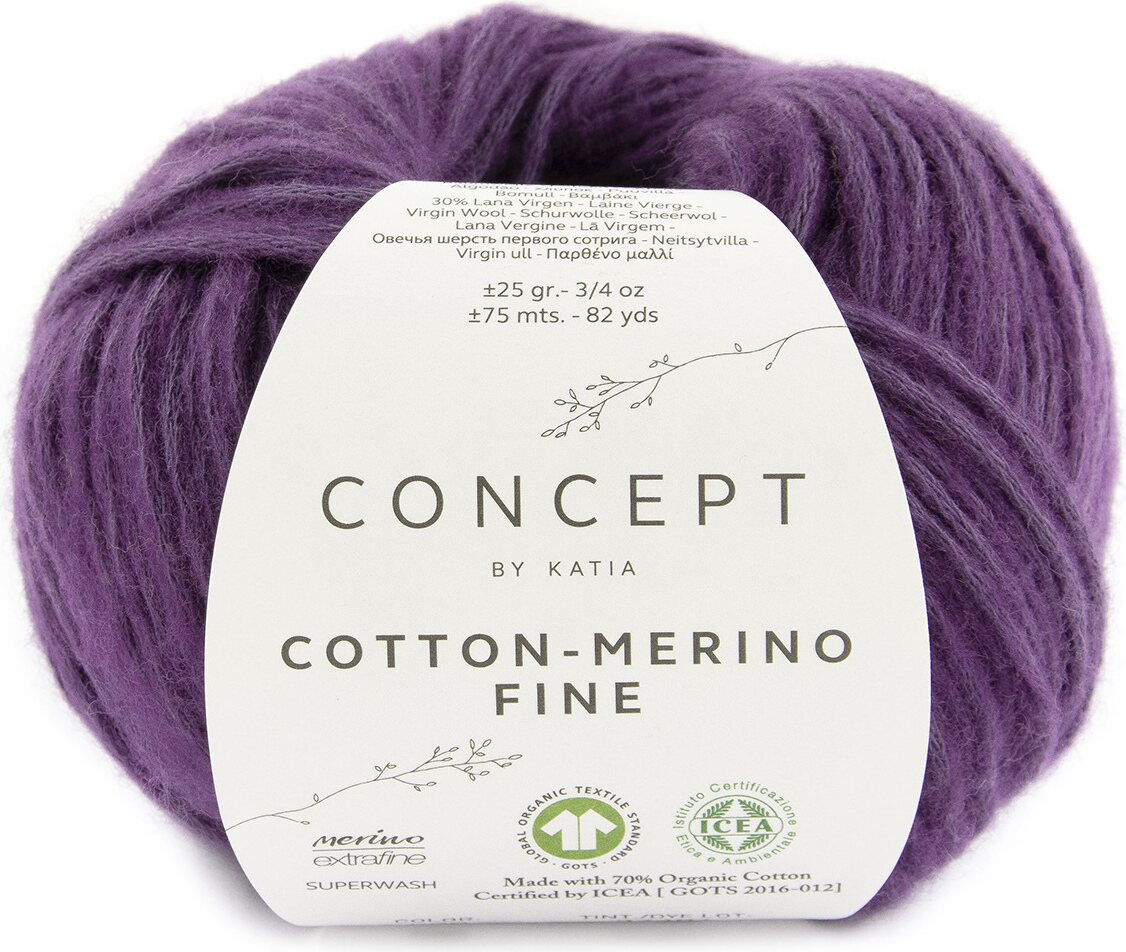 Katia Cotton-Merino Fine 096 violetti