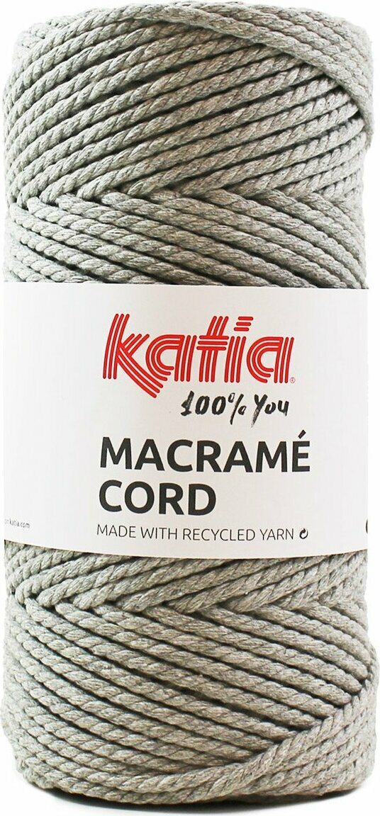 Katia Macrame Cord 102 vaaleanharmaa