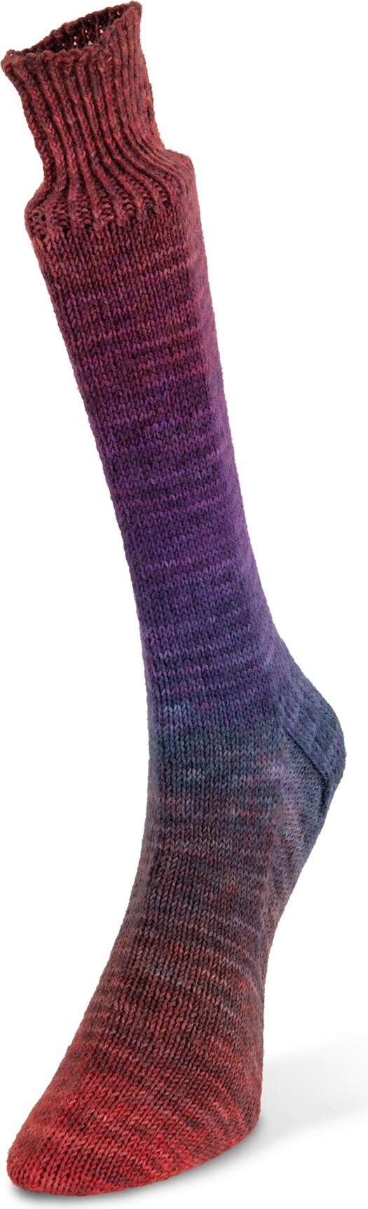 Laines du Nord Watercolor sock 105 syvät punaiset ja siniset