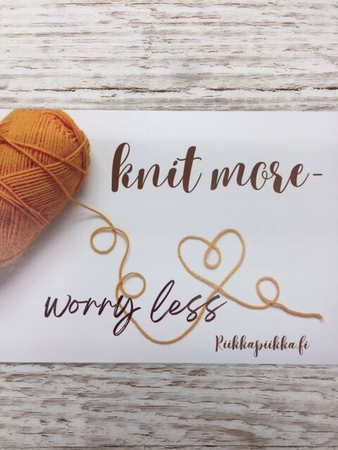 Meijän omat kortit Knit more-worry less
