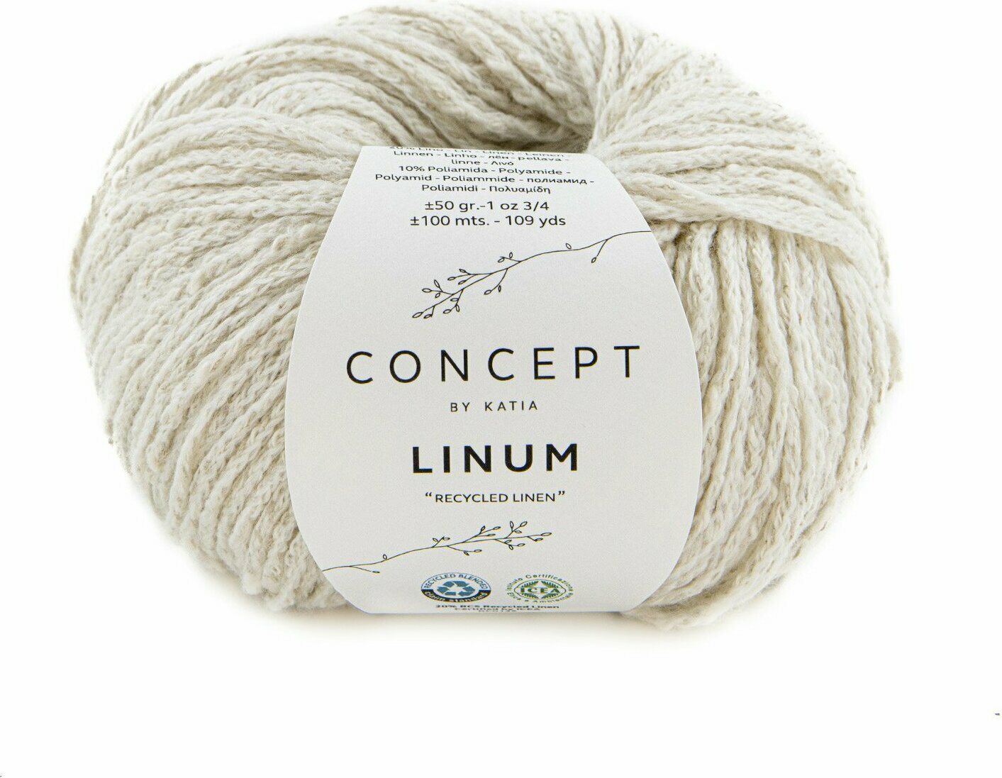 Katia Linum 50 luonnonvalkoinen