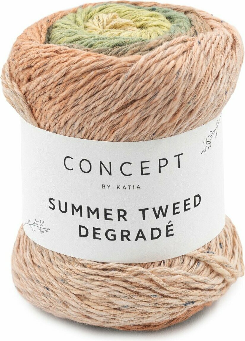 Katia Summer Tweed Degrade 103 oranssista vihreään