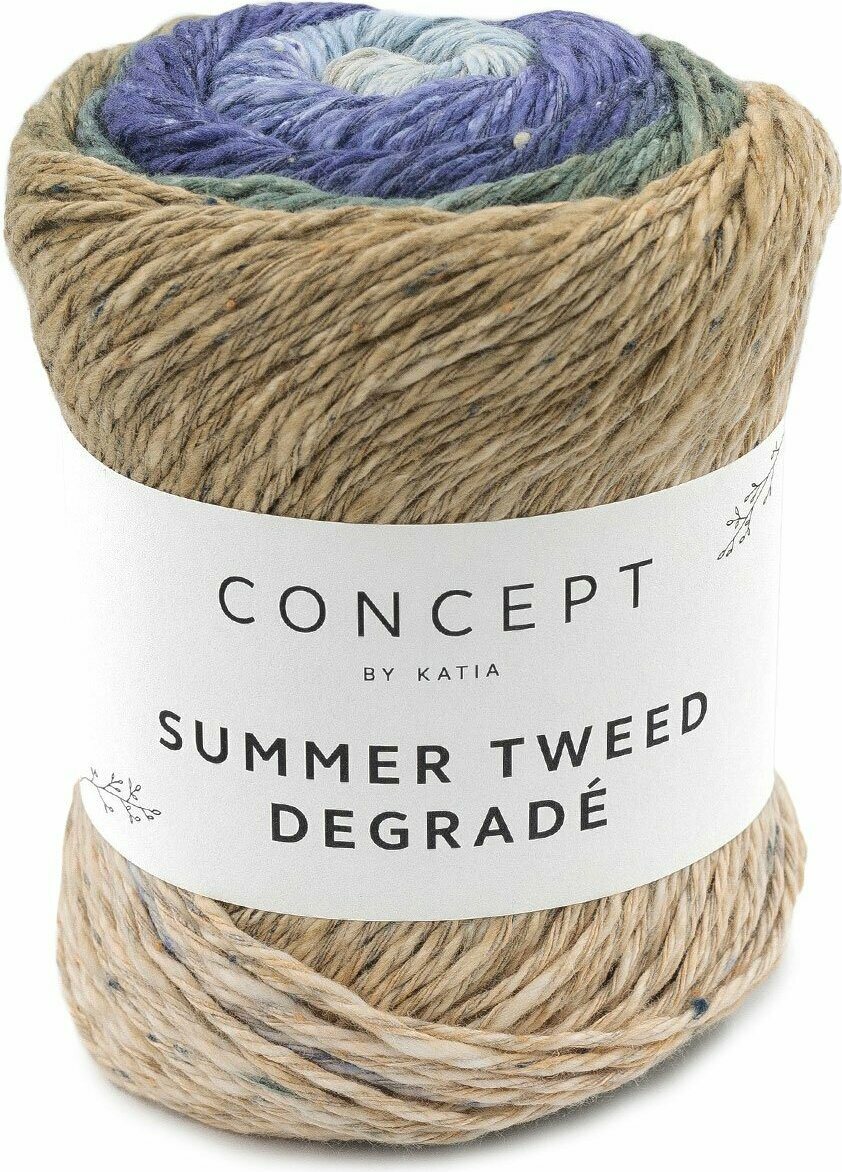 Katia Summer Tweed Degrade 102 vihreästä siniseen