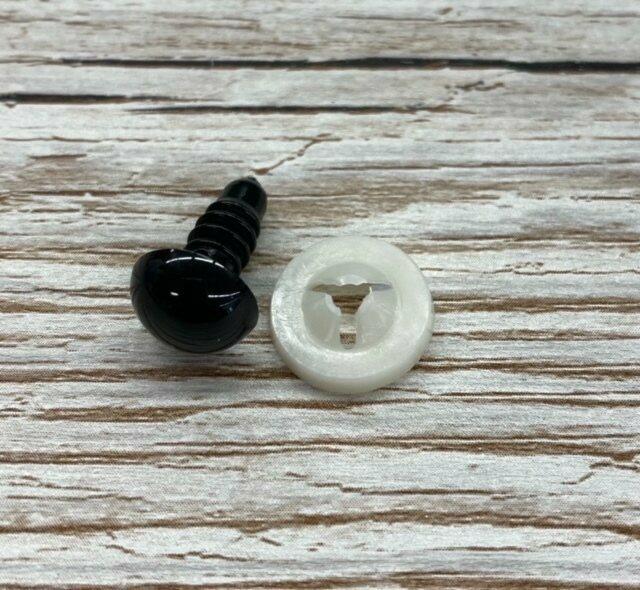 Silmä- ja nenänapit Turvanappi musta 6 mm