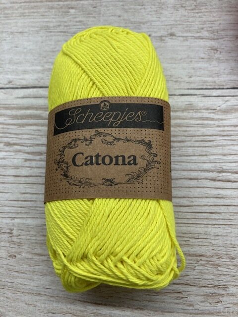 Scheepjes Catona 50 g 601 neon keltainen
