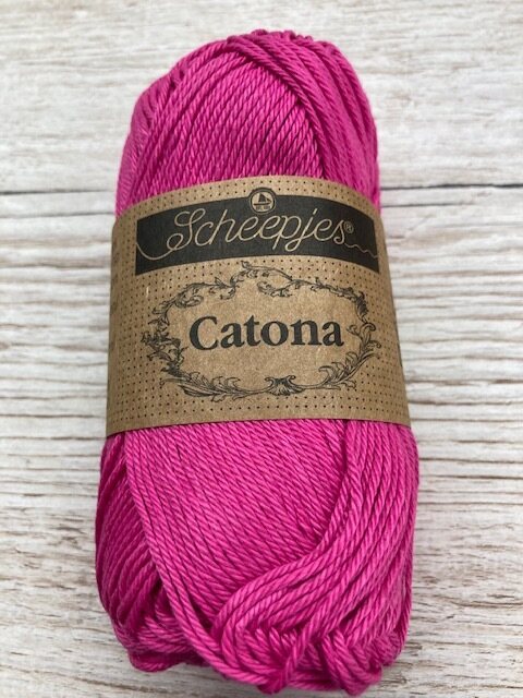 Scheepjes Catona 50 g 604 neon pinkki