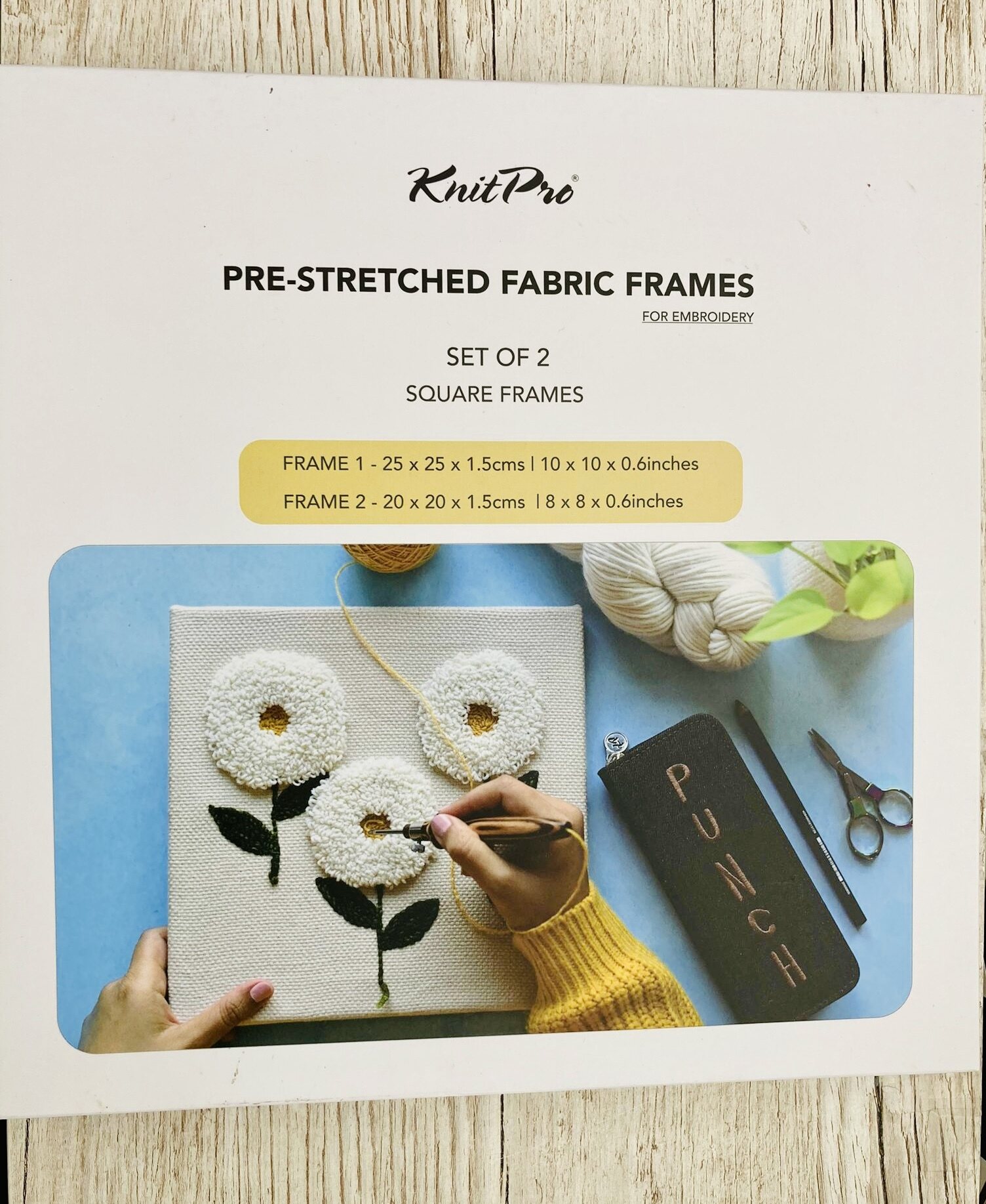 Knit Pro Tuftausneulasetti / kehykset Neliönmuotoinen kehys