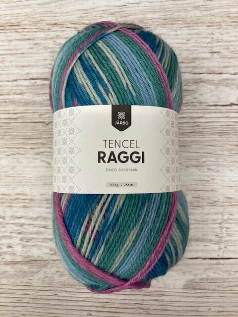Tencel Raggi 25012 sinivihreä-pinkki