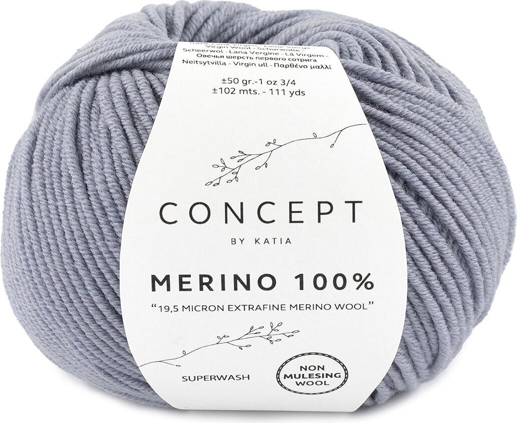 Katia Merino 100% 90 siniharmaa