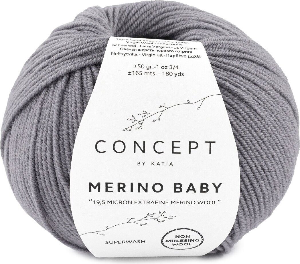 Katia Merino Baby 25 Tummanharmaa