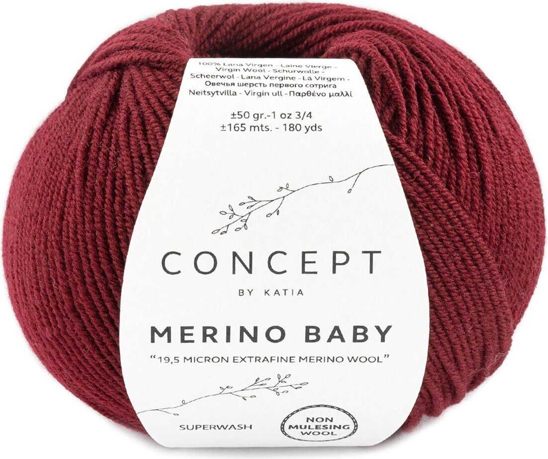 Katia Merino Baby 62 tummanpunainen