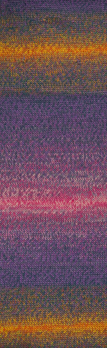 Laines du Nord Andina color 1 kelta-oranssi-sini-lila