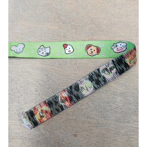 Union Knopf Koristenauha, vihreä eläimet