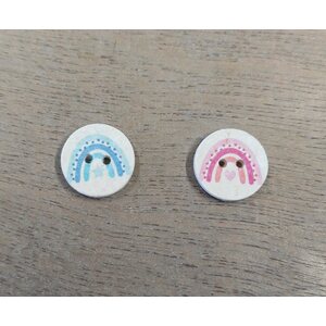 Union Knopf Sateenkaarinappi